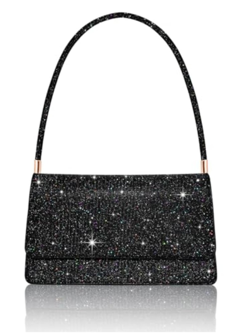 Sparkling Envelope Clutch Purse Women Faux Leather Evening Wedding Bag